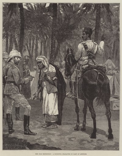 The Nile Expedition, a Doubtful Character in Camp at Assouan by Richard Caton Woodville junior